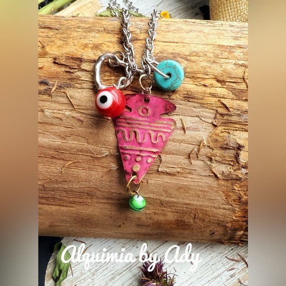 Alquimia Pink and Red Whimsical Necklace - Picture 1 of 2